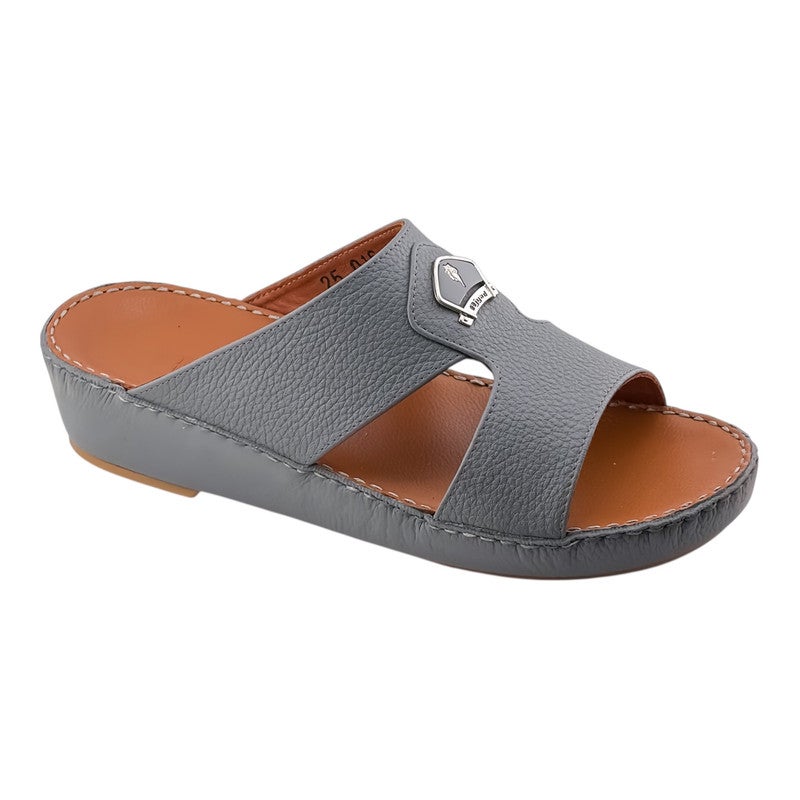 AJYAD Handmade Arabic Sandals For Men | Outdoor Mens Slippers | Everyday Flip Flops Open Toe | Arabic Genuine Shamwa Leather | New Design | Tan Footbed | Comfortable & LightWeight - Image 1